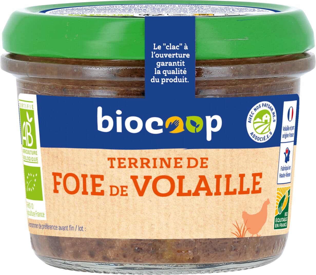 Biocoop Terrine foie de volaille 180g packshot