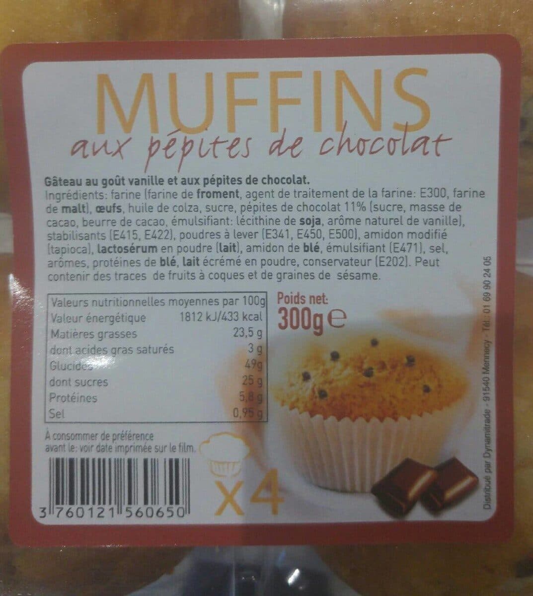 Dynamitrade Muffins aux pepites de chocolat packshot