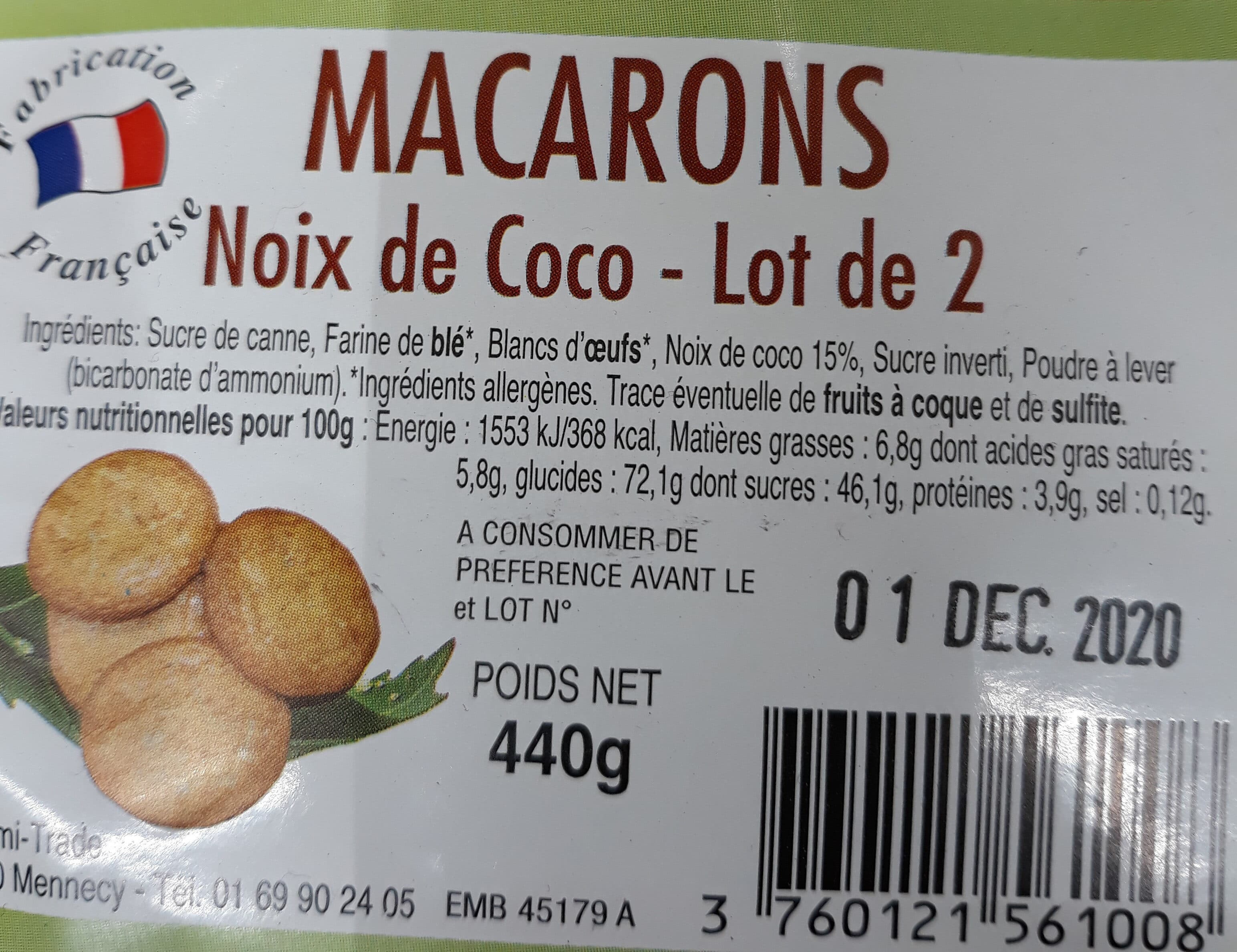 Le ster Macarons noix de coco packshot