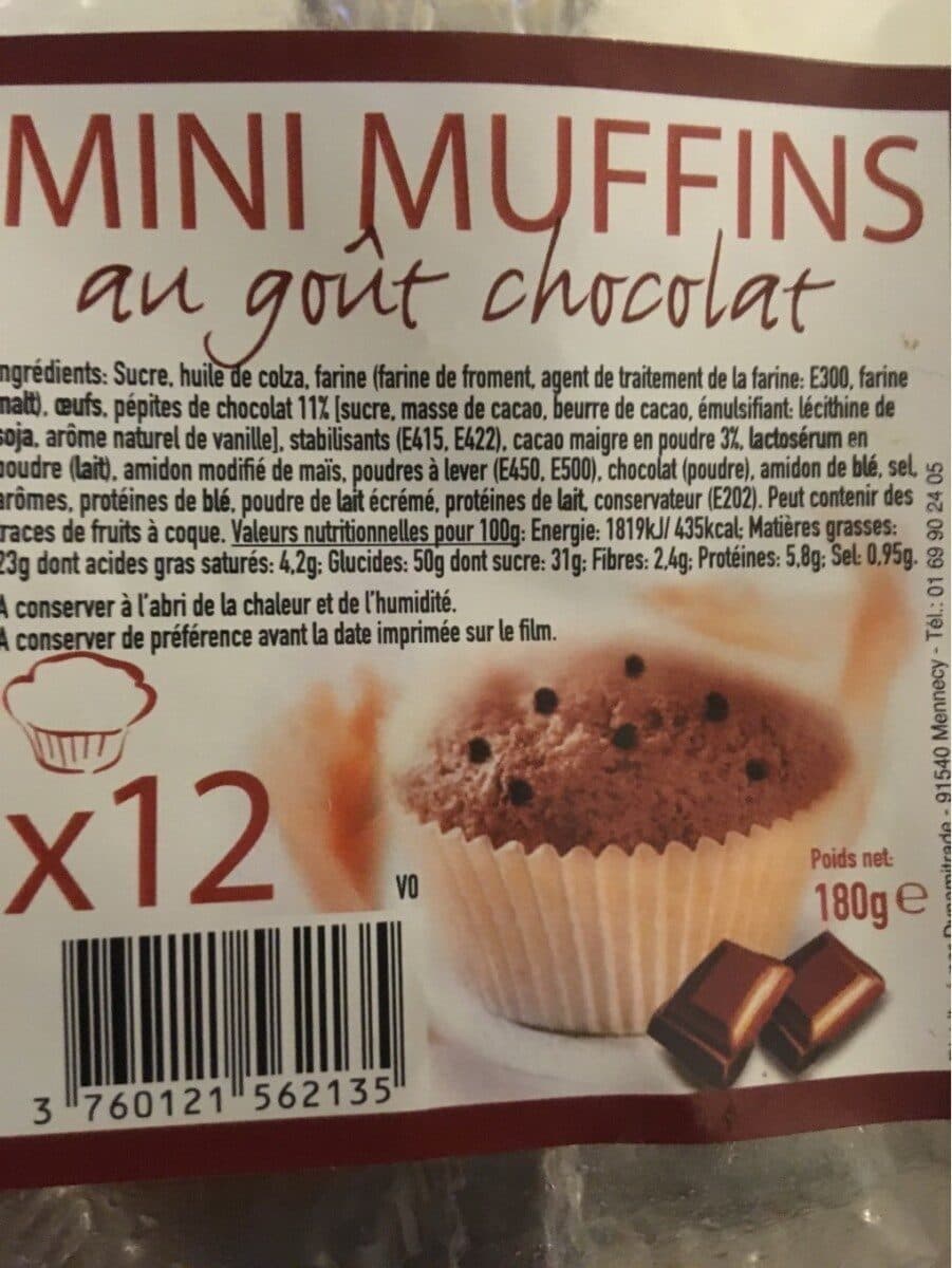 Open Food Facts Mini muffins au goût chocolat packshot