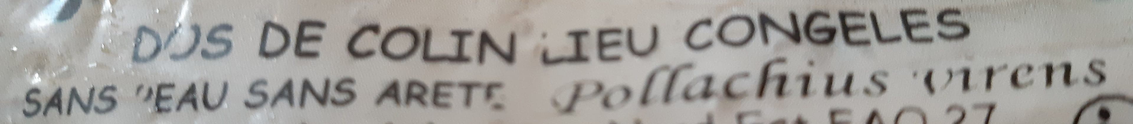 Open Food Facts Dos de Colin Lieu Congelés packshot
