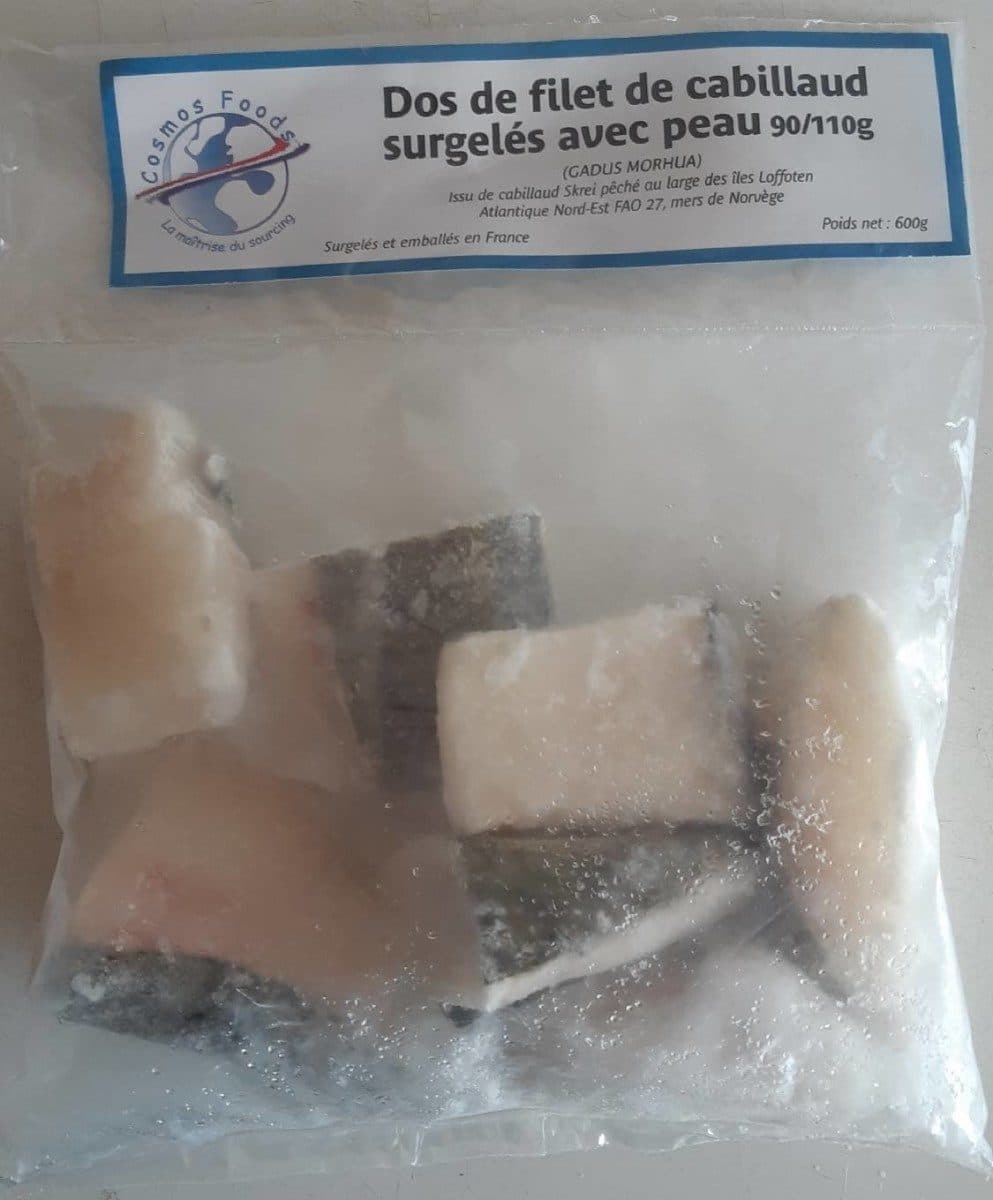 Open Food Facts Dos de filet de Cabillaud surgelés avec peau packshot