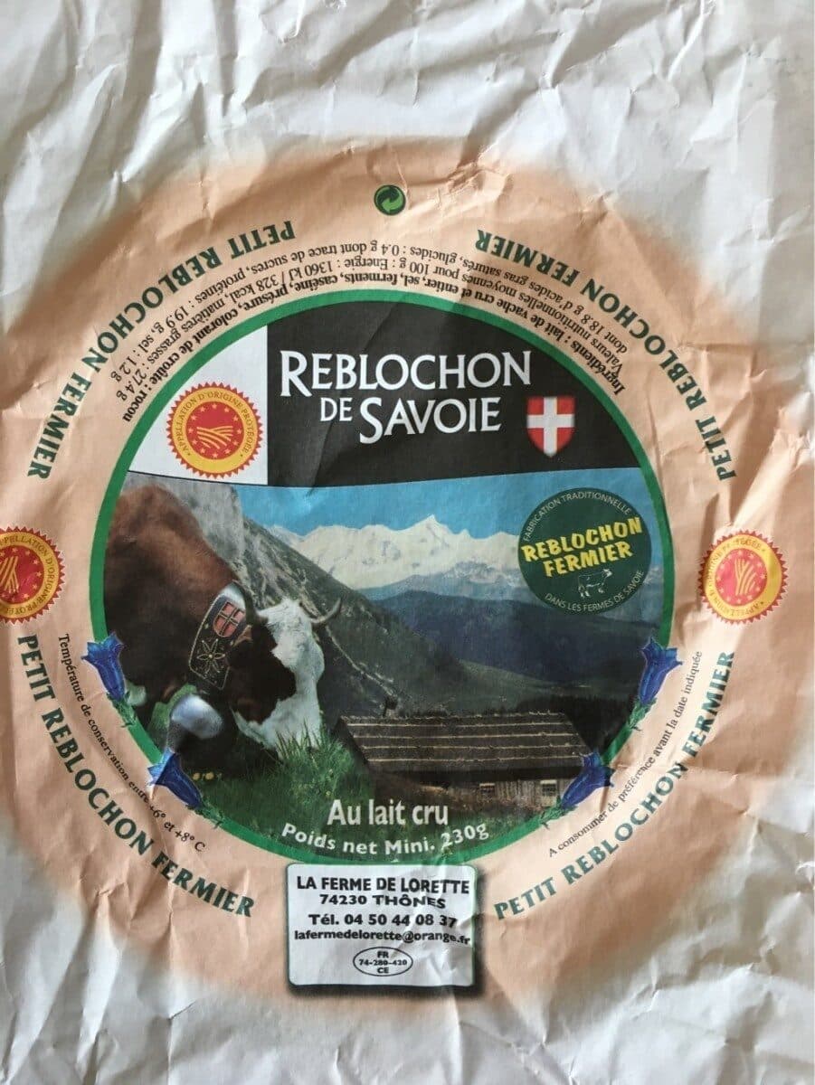 Open Food Facts Petit reblochon fermier packshot