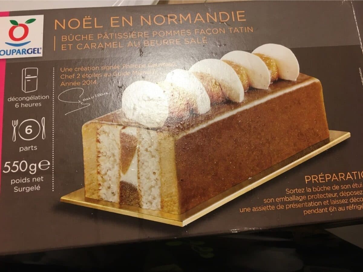 Toupargel Buche patissiere pommes facon tatin et caramel beurre sale packshot