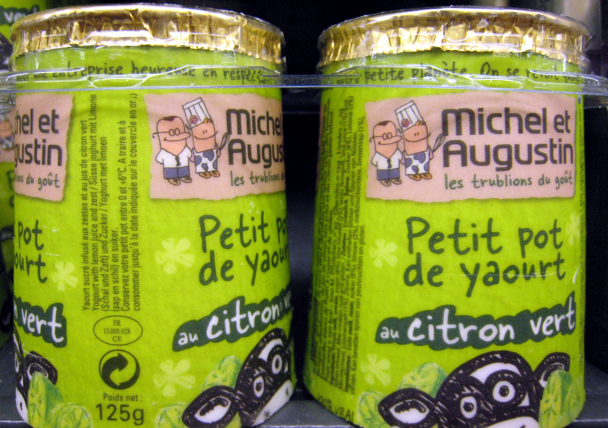 Michel et Augustin Petit pot de yaourt au citron vert packshot