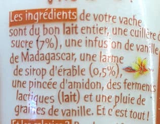 Michel et Augustin Vache à boire vanille de Madagascar packshot