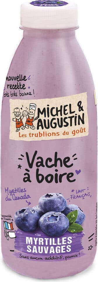 MICHEL & AUGUSTIN Vache à boire à la myrtille packshot