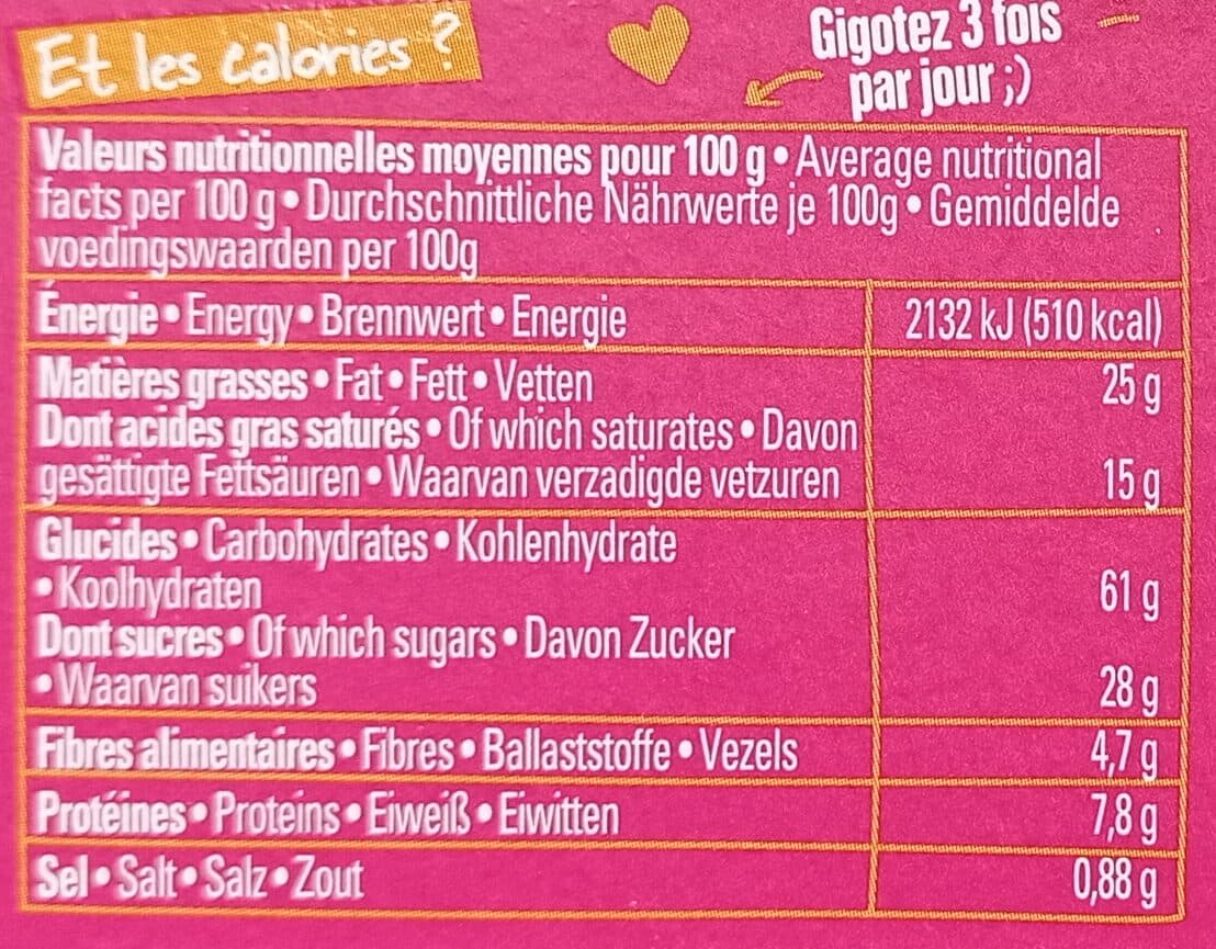 Michel et Augustin Sablés chocolat au lait et 4 céréales packshot
