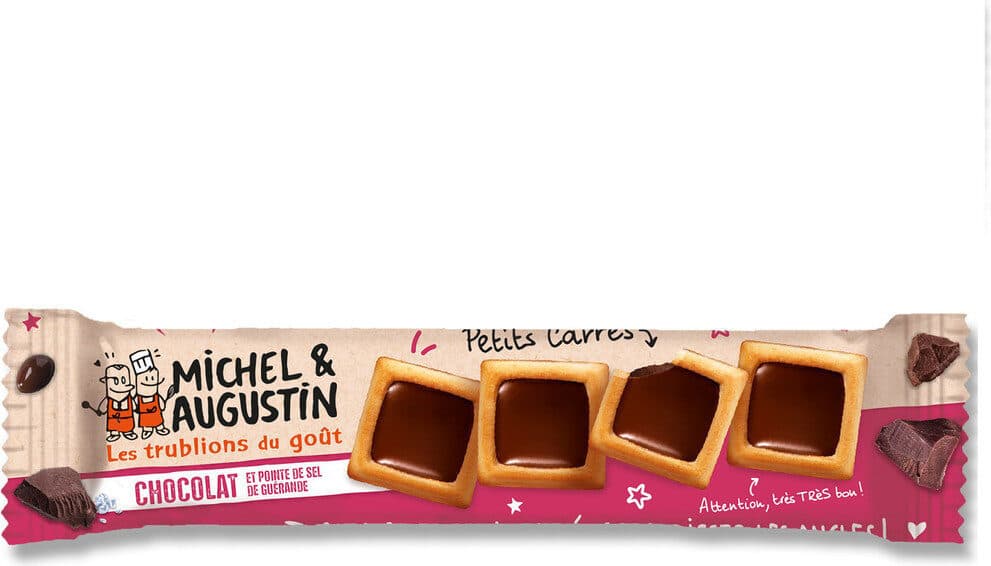 MIchel et Augustin les trublions du goût 4 carrés au beurre, choco noir et pointe de sel packshot