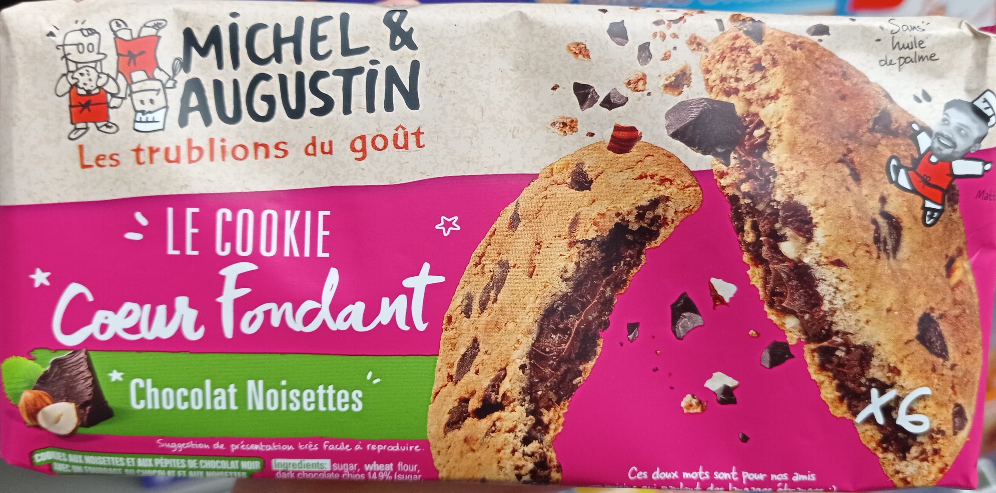 Michel et Augustin Grand cœur fondant, chocolat noisettes packshot