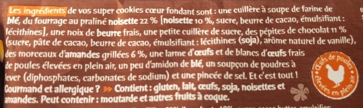Michel et Augustin Super Cookies cœur fondant au Praliné et Amandes grillées packshot