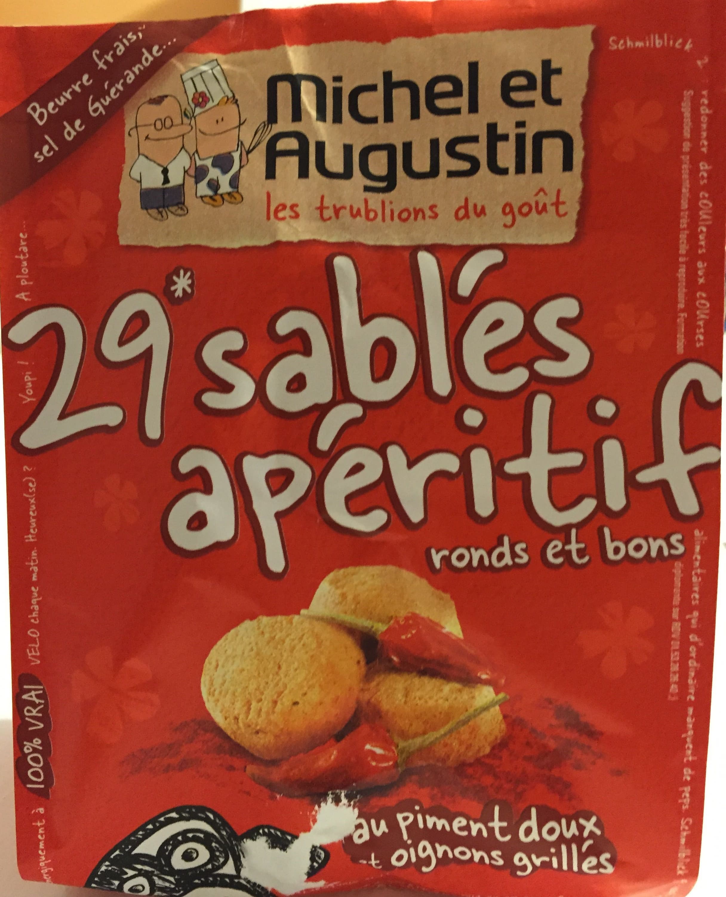 Michel et Augustin 29 sablés apéritif au piment doux & oignons grillés packshot