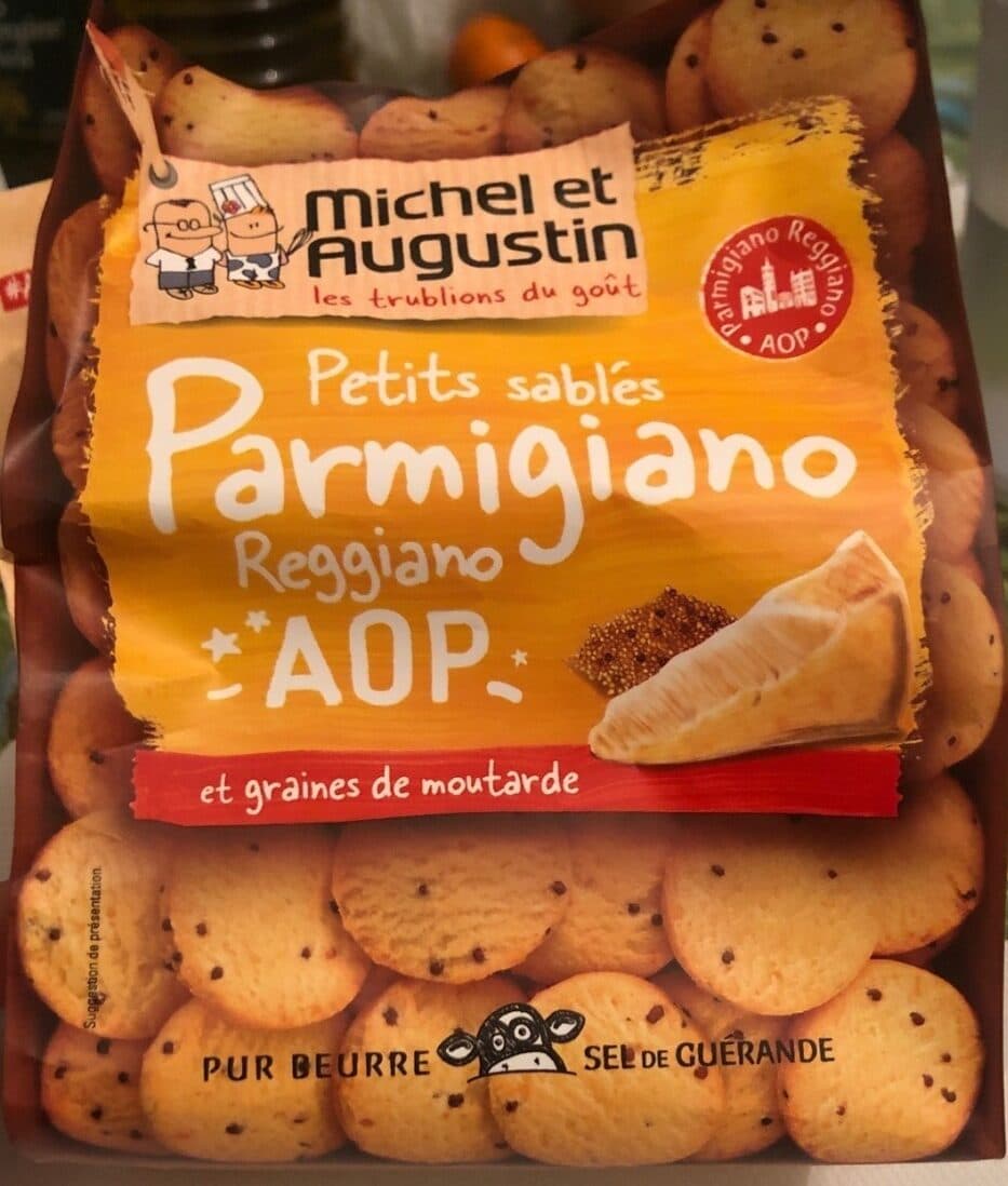 Michel et Augustin Petits sablés Parmigiano Reggiano AOP et graines de moutarde packshot