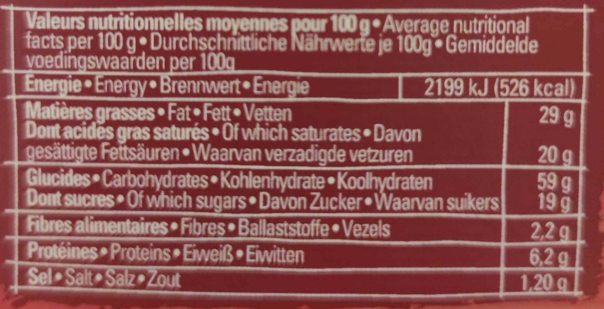 Michel et Augustin Palmiers allongés aux pépites de framboises packshot