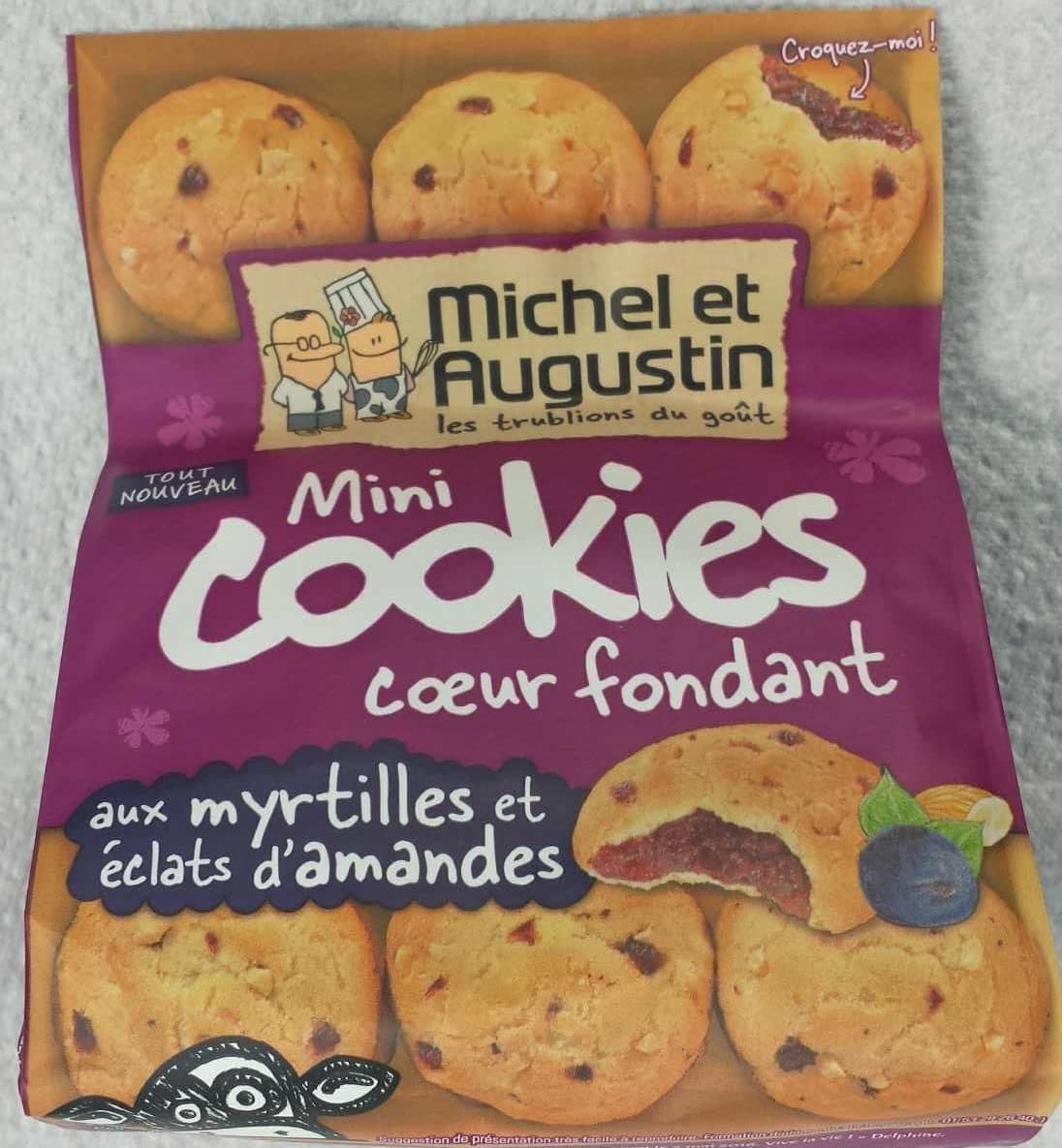Michel et Augustin Mini cookies coeur fondants aux myrtilles et éclats d'amandes packshot