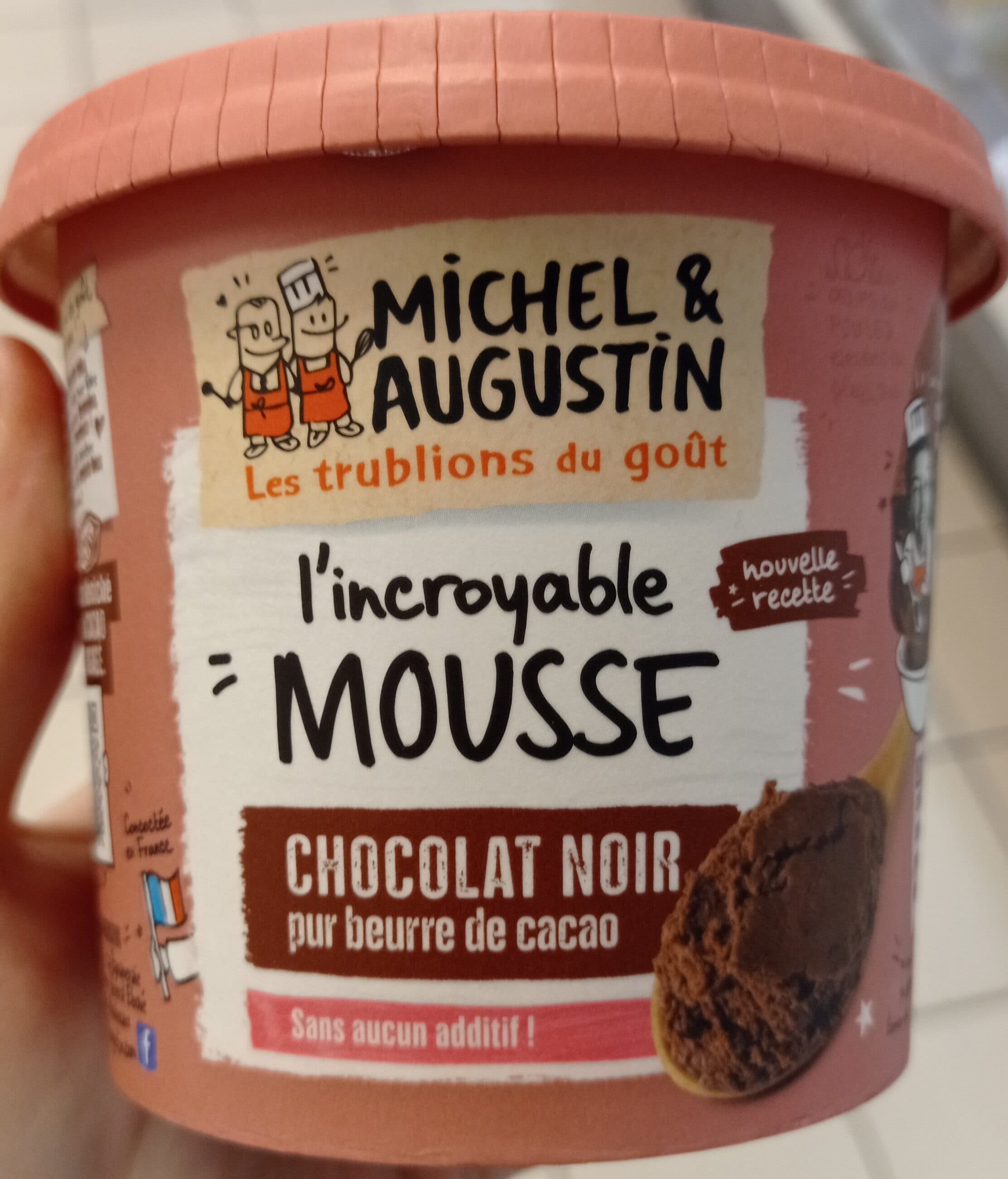 Michel et Augustin L'incroyable Mousse, chocolat noir packshot