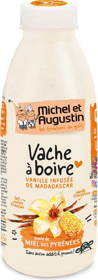 Michel et Augustin Vache à boire vanille miel 500mL packshot
