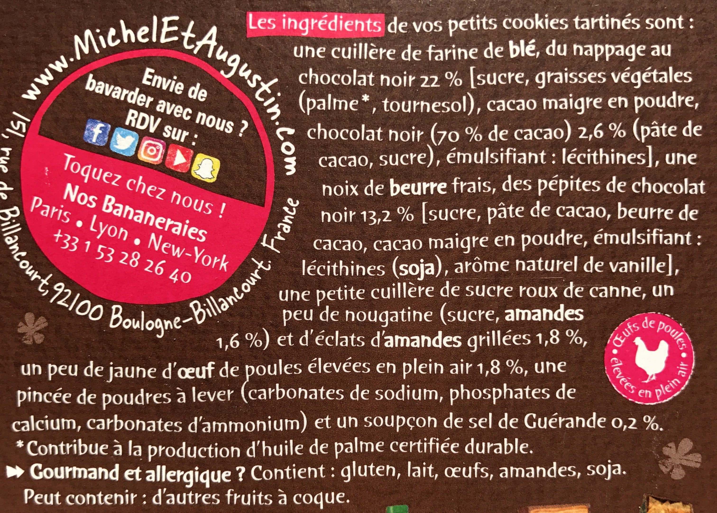 Michel et Augustin Petits cookies tartinés packshot