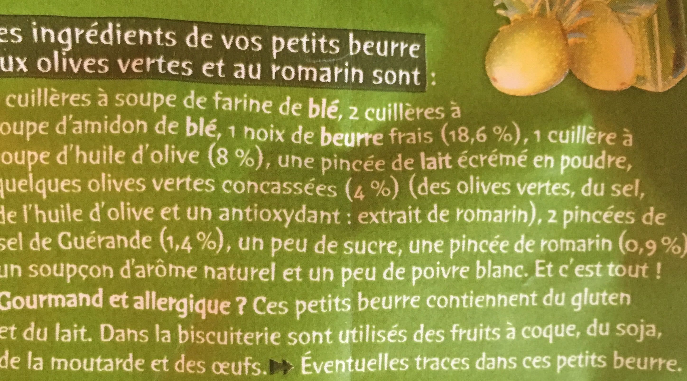 Michel et Augustin Petits Beurre Apéritif Huile d'Olive et Sel de Guérande, aux Olives Vertes et au Romarin packshot