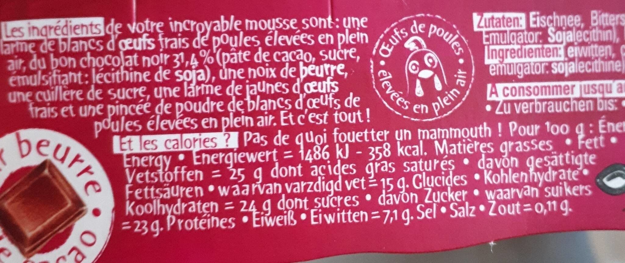 Michel et Augustin L'incroyable mousse au chocolat noir, 2x120ml packshot