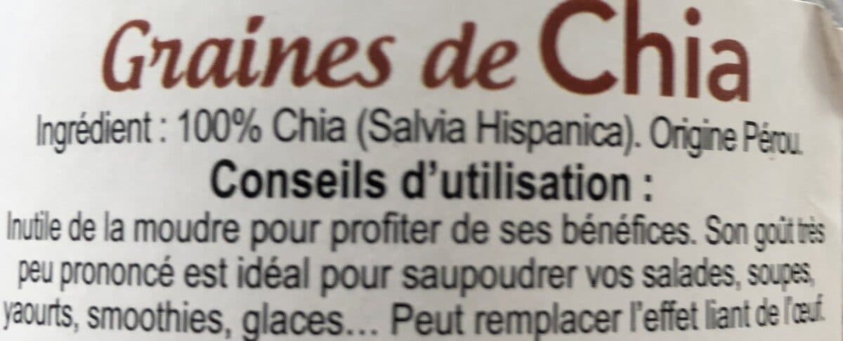 Open Food Facts graines de chia packshot