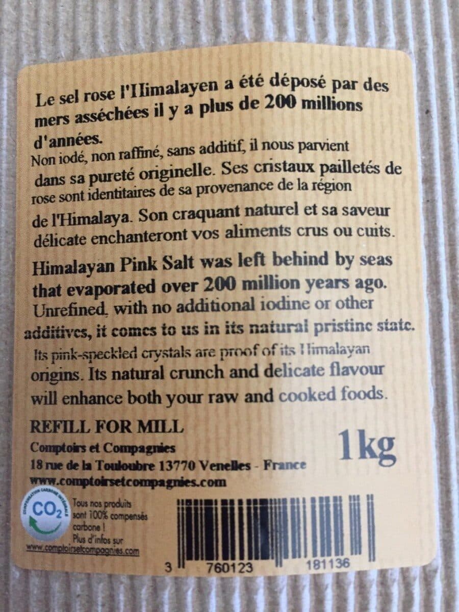 Comptoirs et compagnies Recharge De Sel Rose L'himalaya packshot