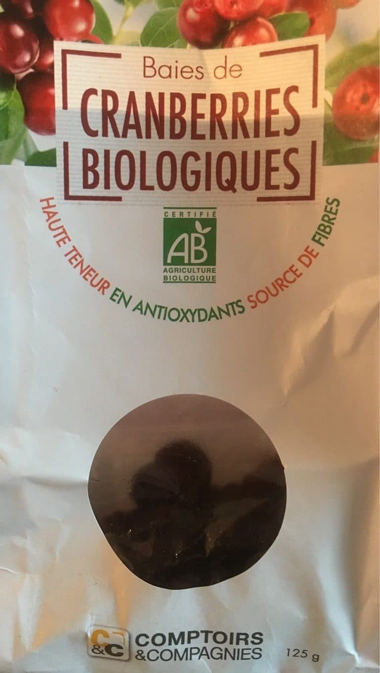 Comptoirs et compagnies Baies de Cranberries Bio packshot