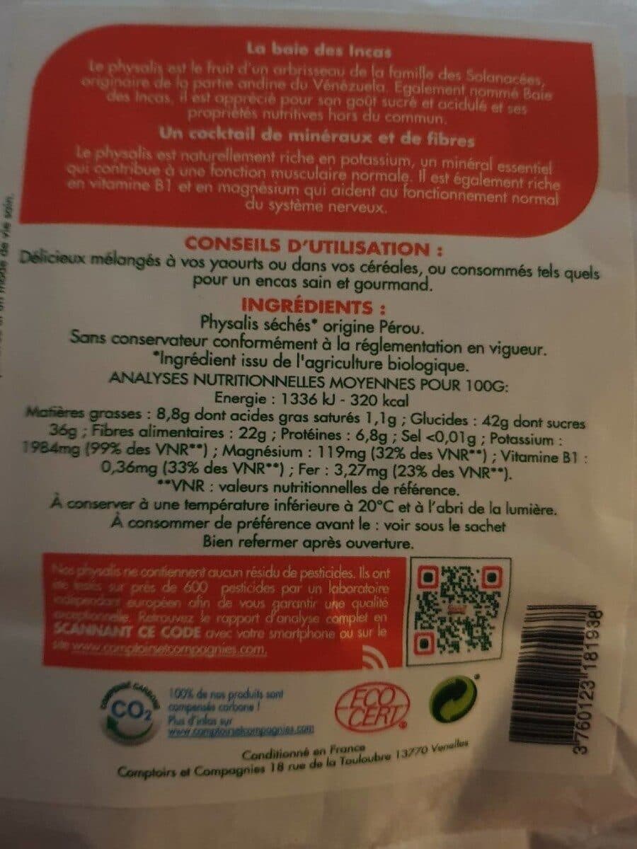 Comptoirs et compagnies Physalis Bio - 400 G - Comptoirs & Compagnies packshot