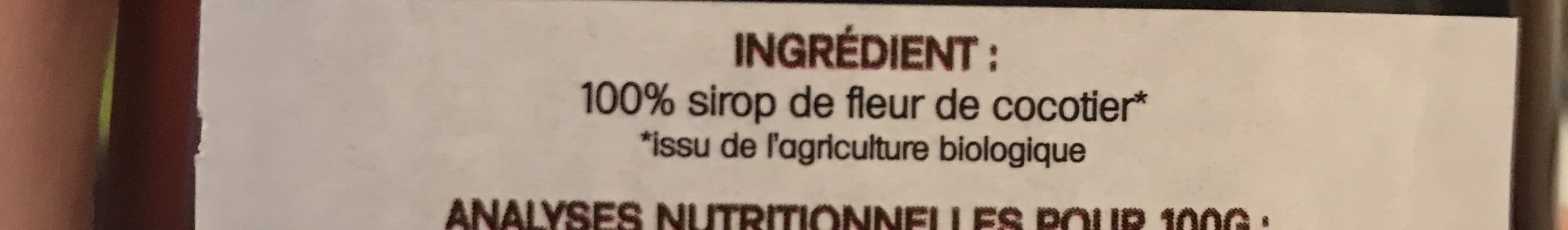 Comptoirs BIO Sirop de coco packshot