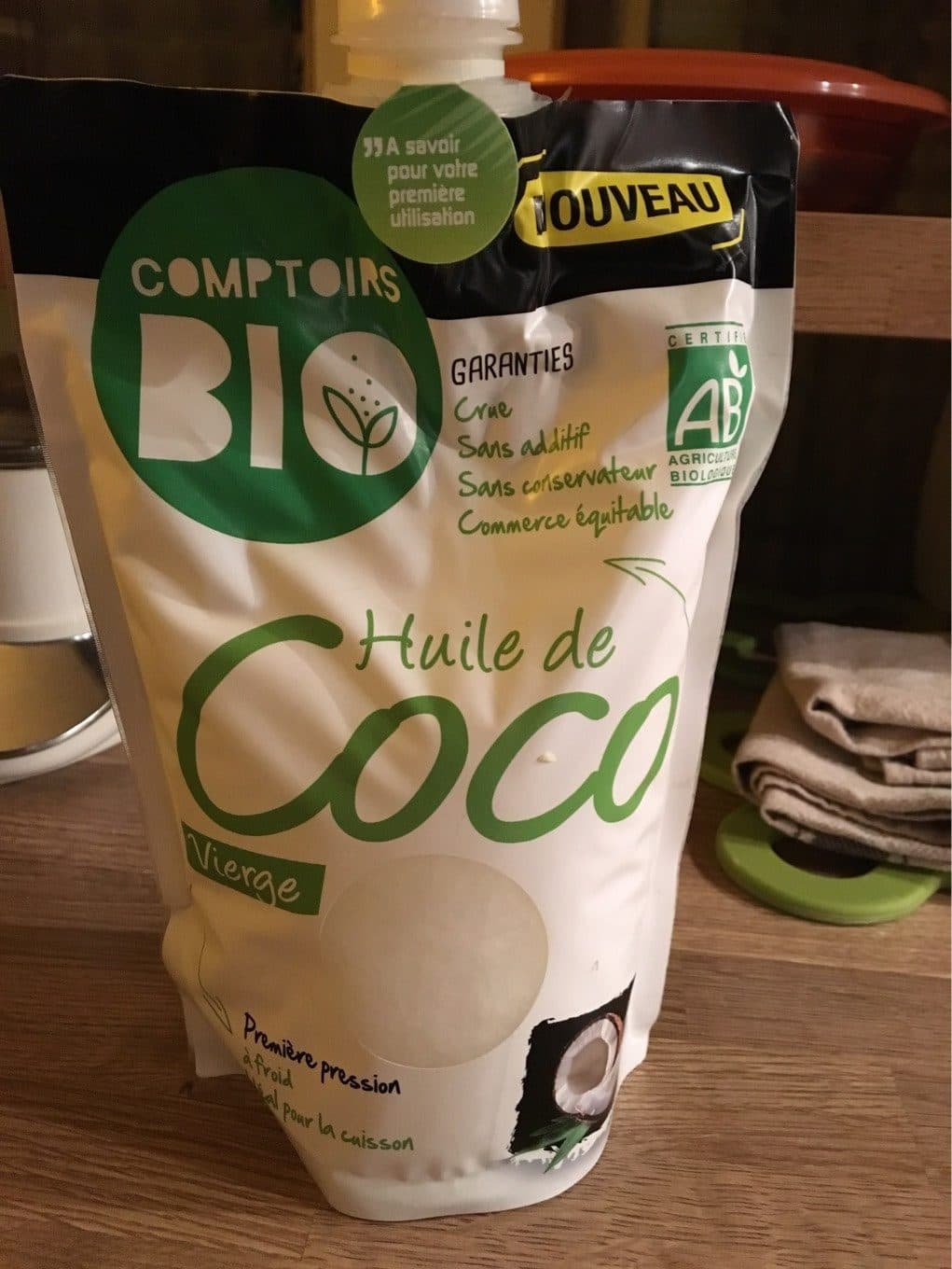 Comptoirs Bio Huile de coco packshot