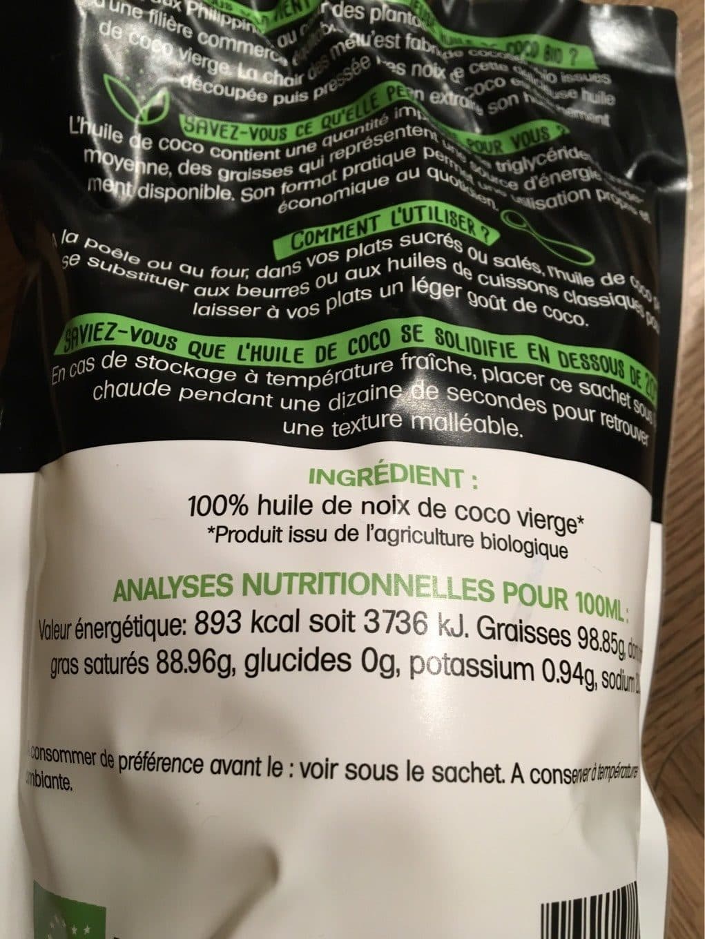 Comptoirs Bio Huile de coco packshot