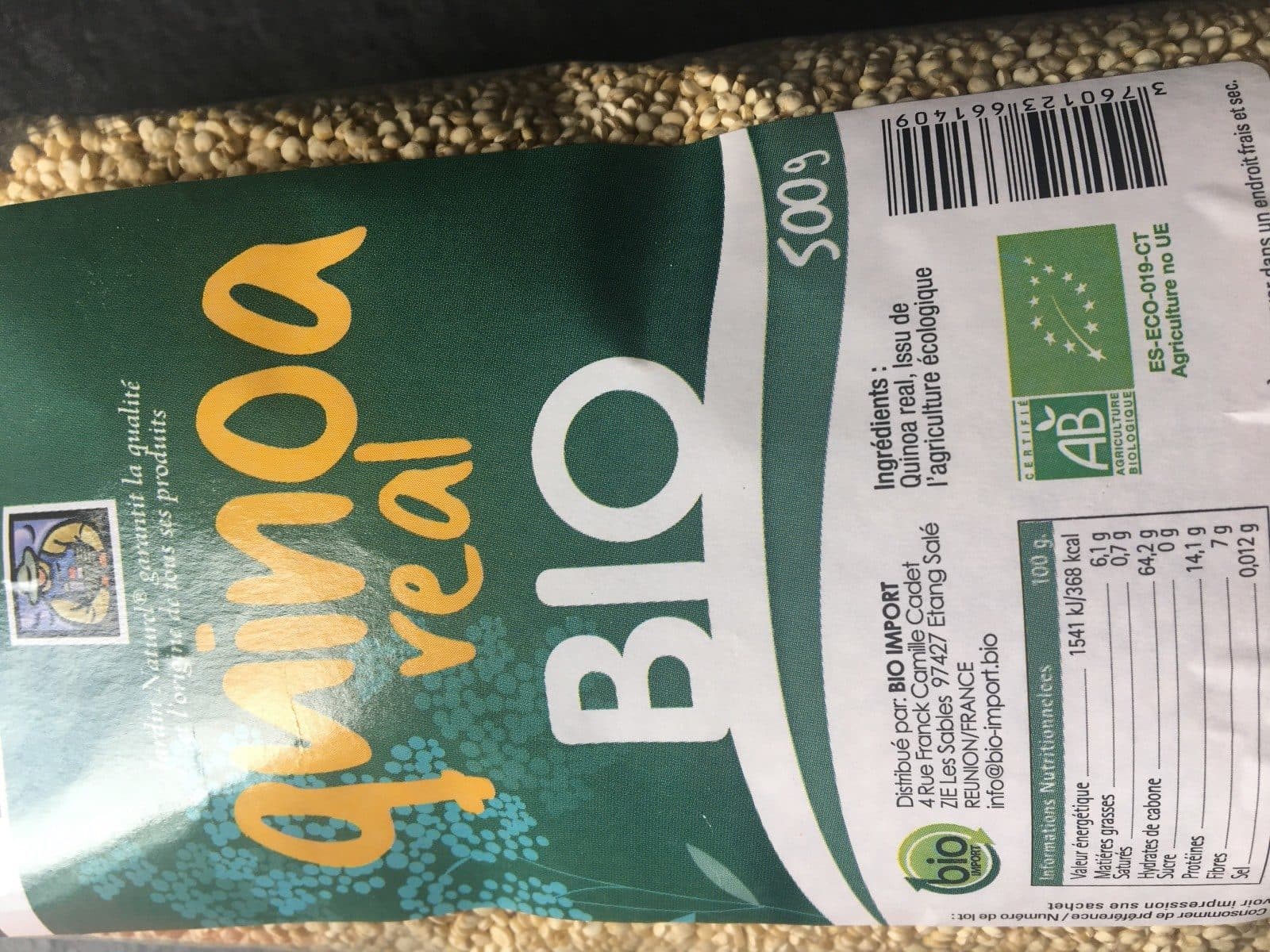Open Food Facts Quinoa real bio packshot