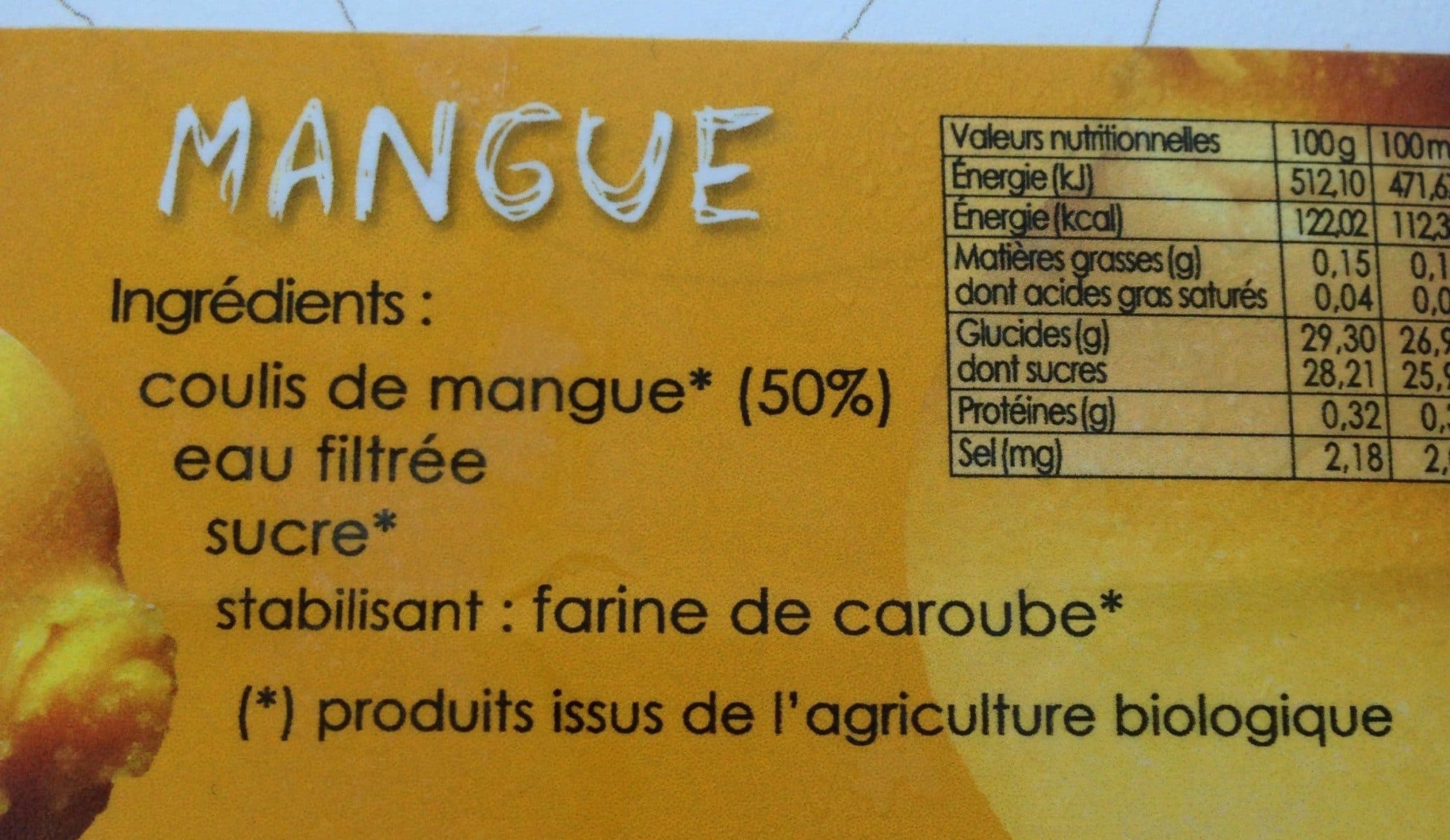 Open Food Facts Sorbet mangue packshot