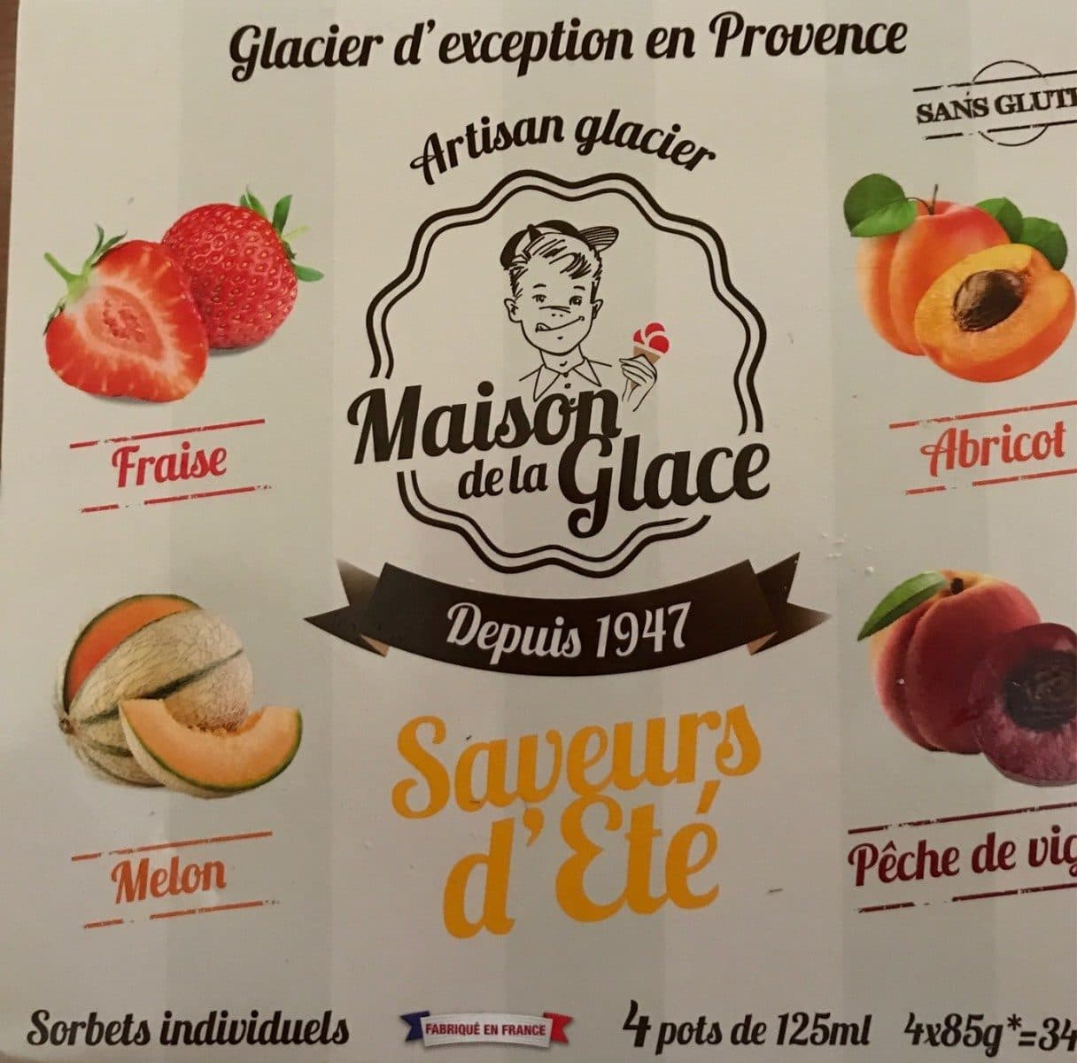 Alfagel Saveurs d'été, sorbets individuels packshot