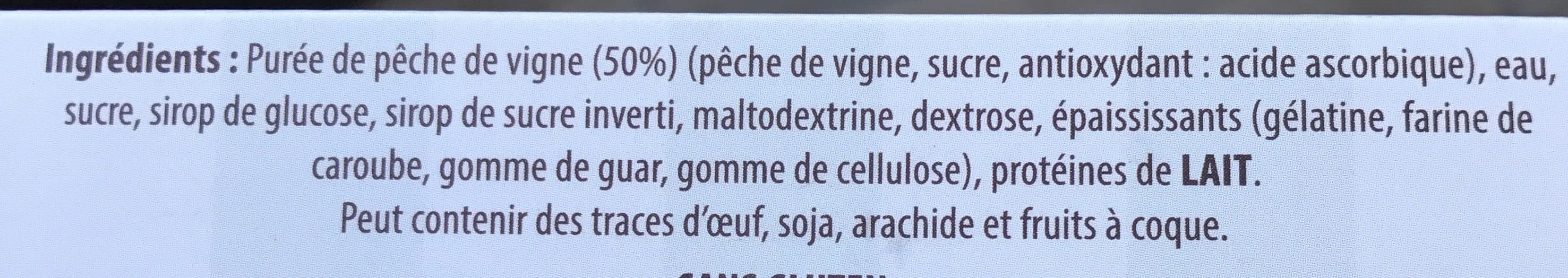 Alfagel Sorbet pêche de vigne packshot