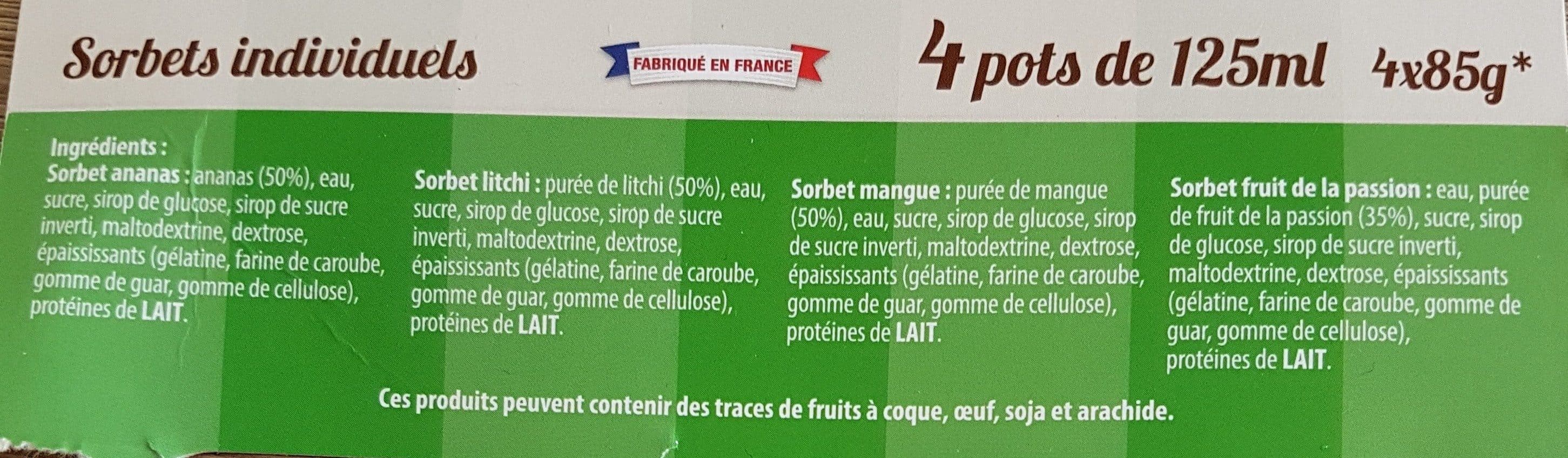 Maison de la Glace Mini sorbets individuels Saveurs Exotiques packshot