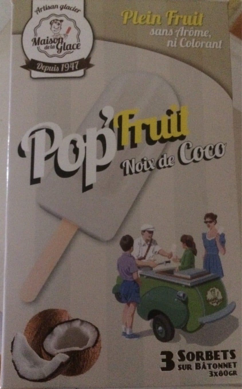 Maison de la Glace Popp'fruit noix de coco packshot