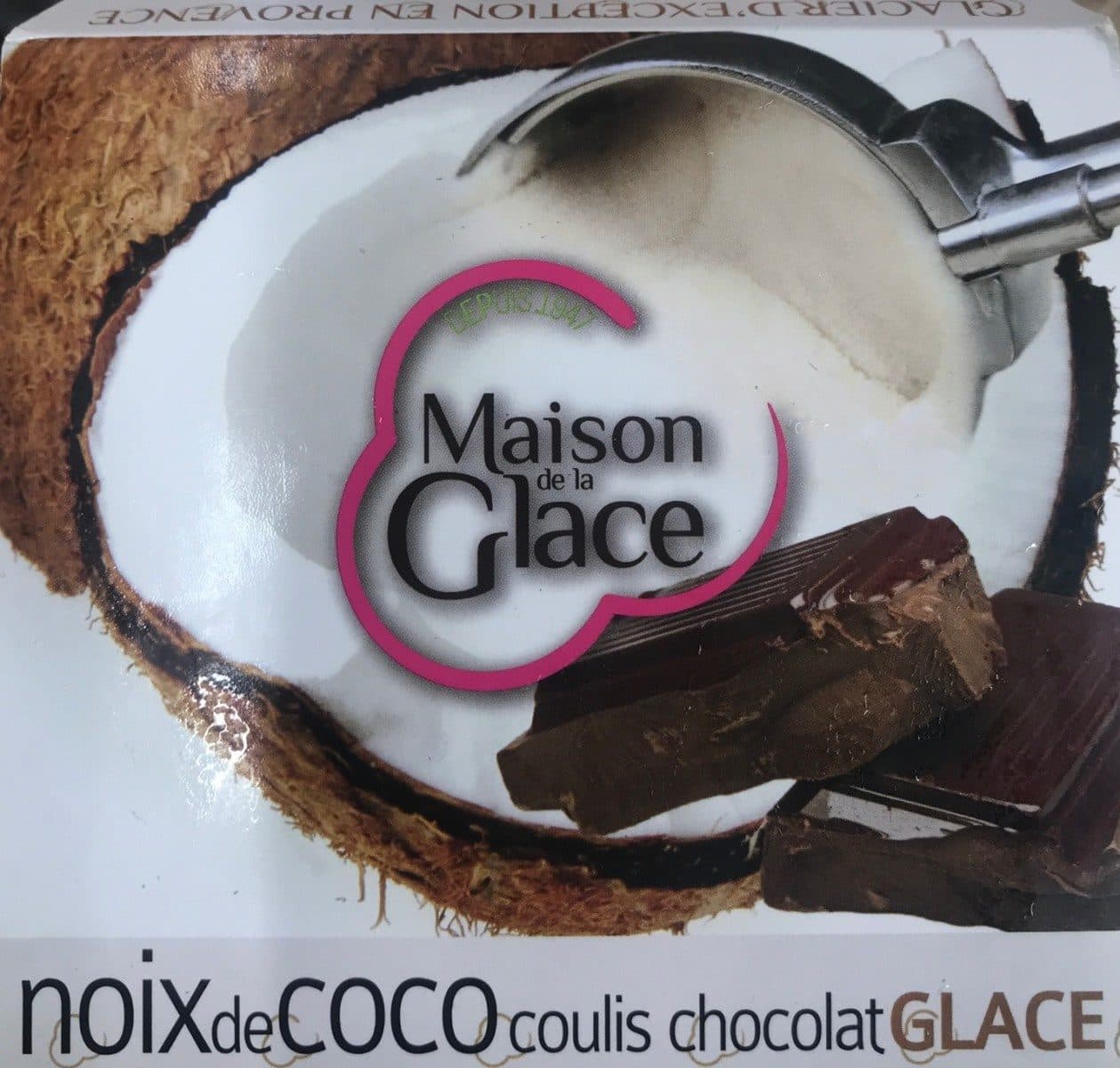 Maison de la Glace Glace noix de coco coulis chocolat packshot