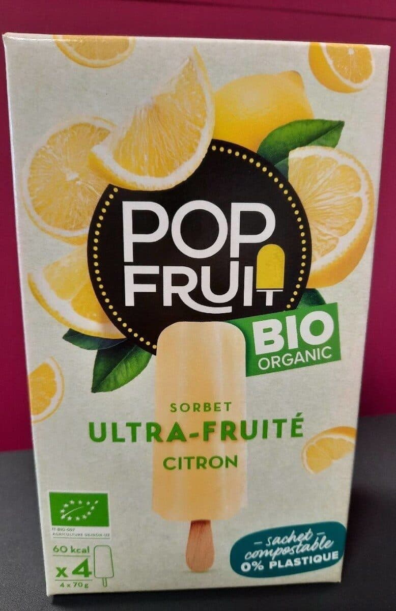 Maison de la Glace Pop'fruit Bio citron packshot