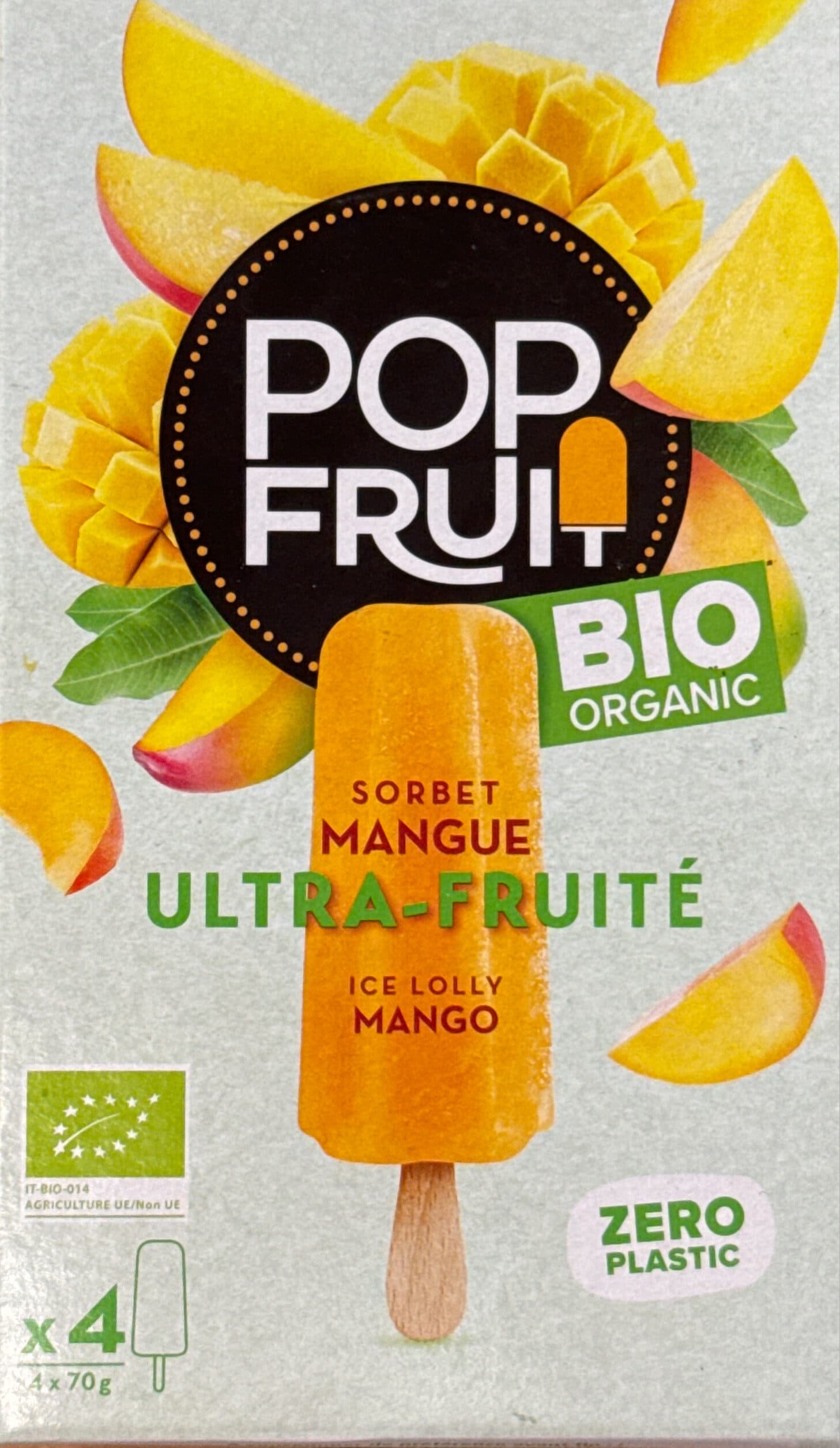 Maison de la Glace Pop fruit Bio Mangue packshot