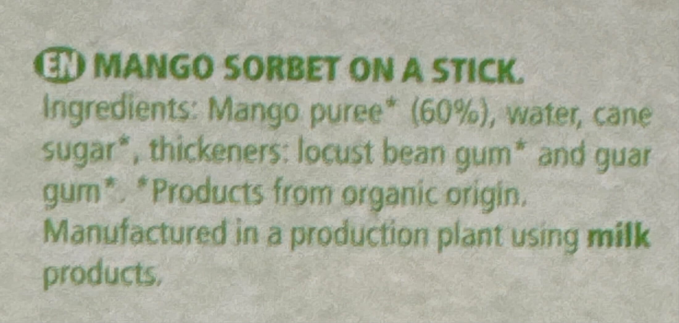 Maison de la Glace Pop fruit Bio Mangue packshot