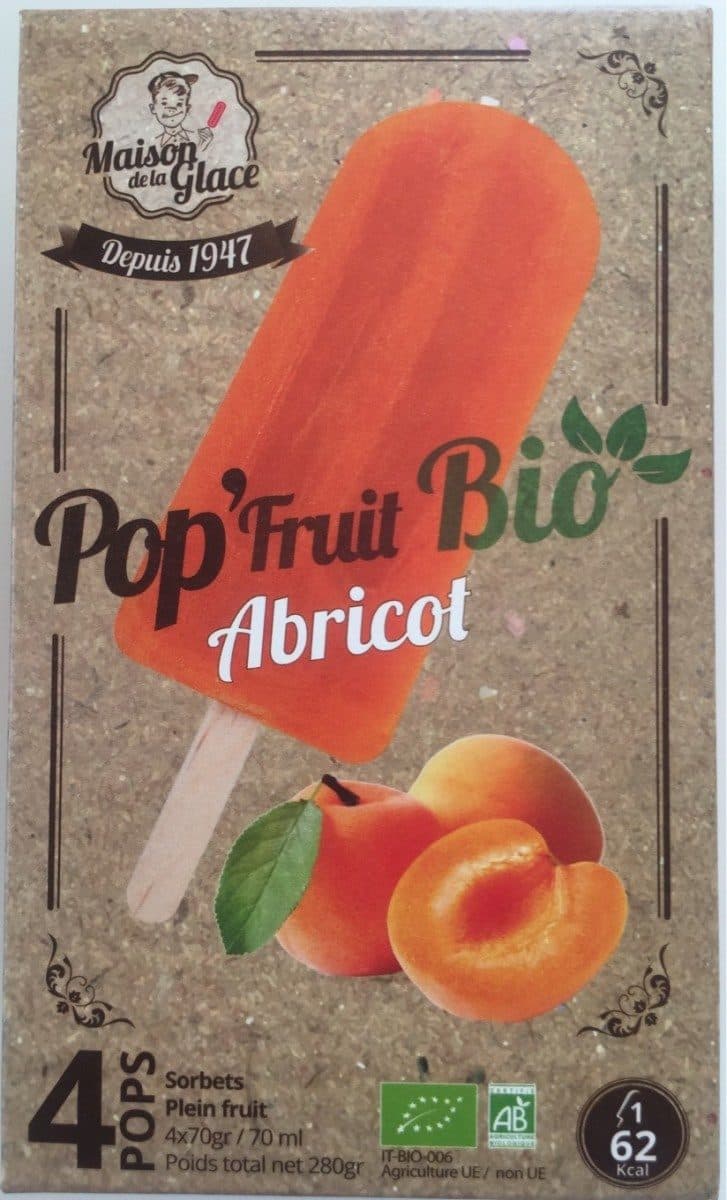 Maison de la Glace Pop'fruit bio Abricot packshot