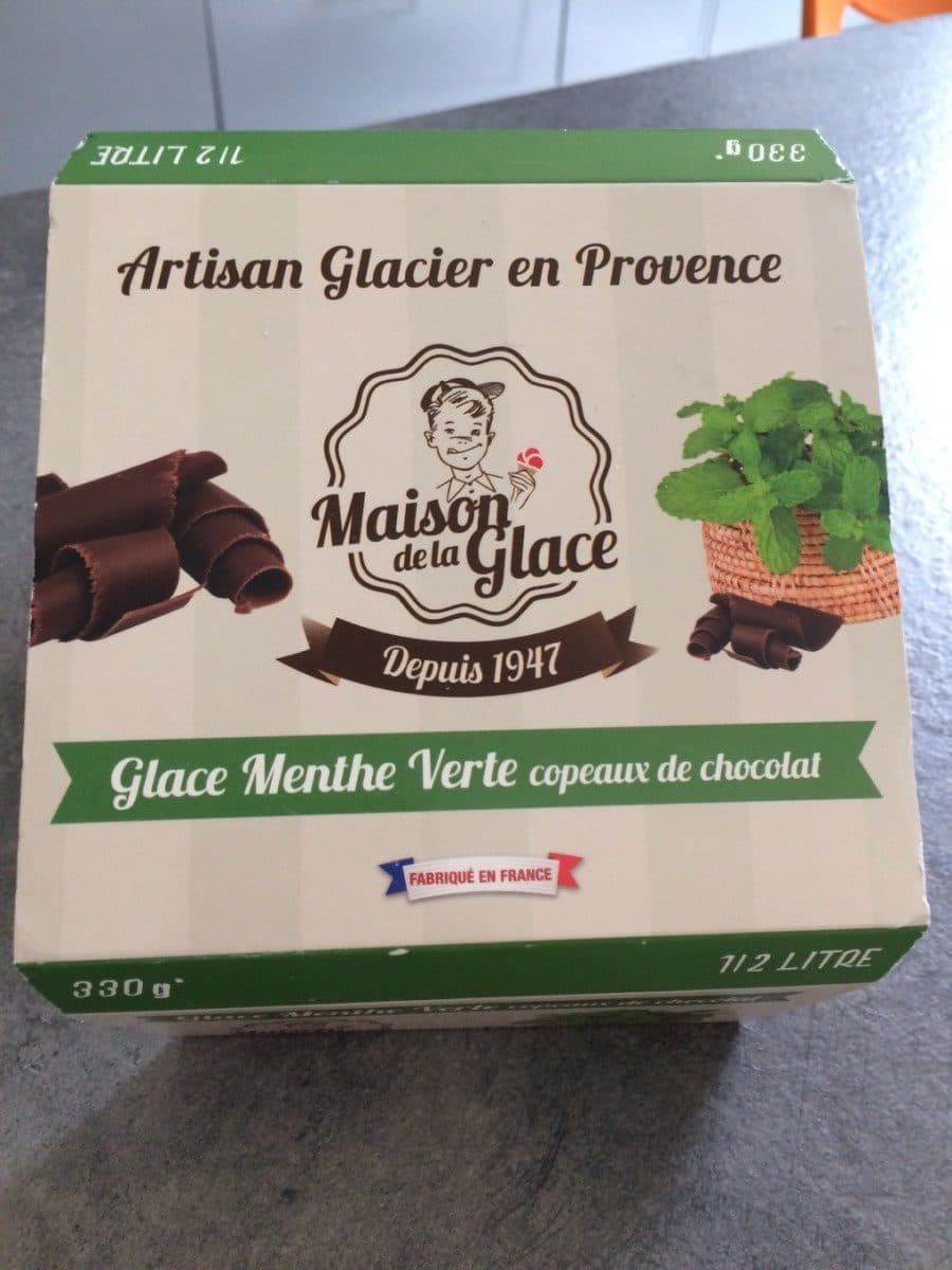 Maison de la Glace Glace menthe verte copeaux de chocolat packshot