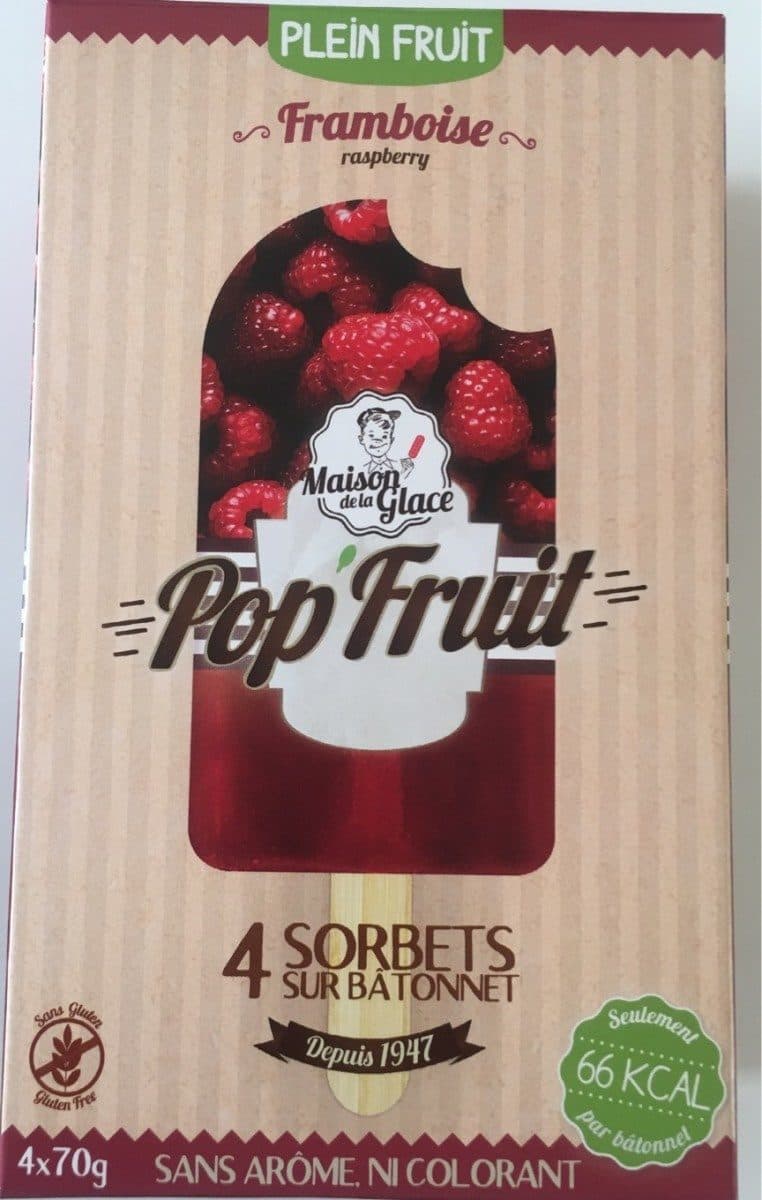 Maison de la Glace Pop'Fruit Framboise packshot