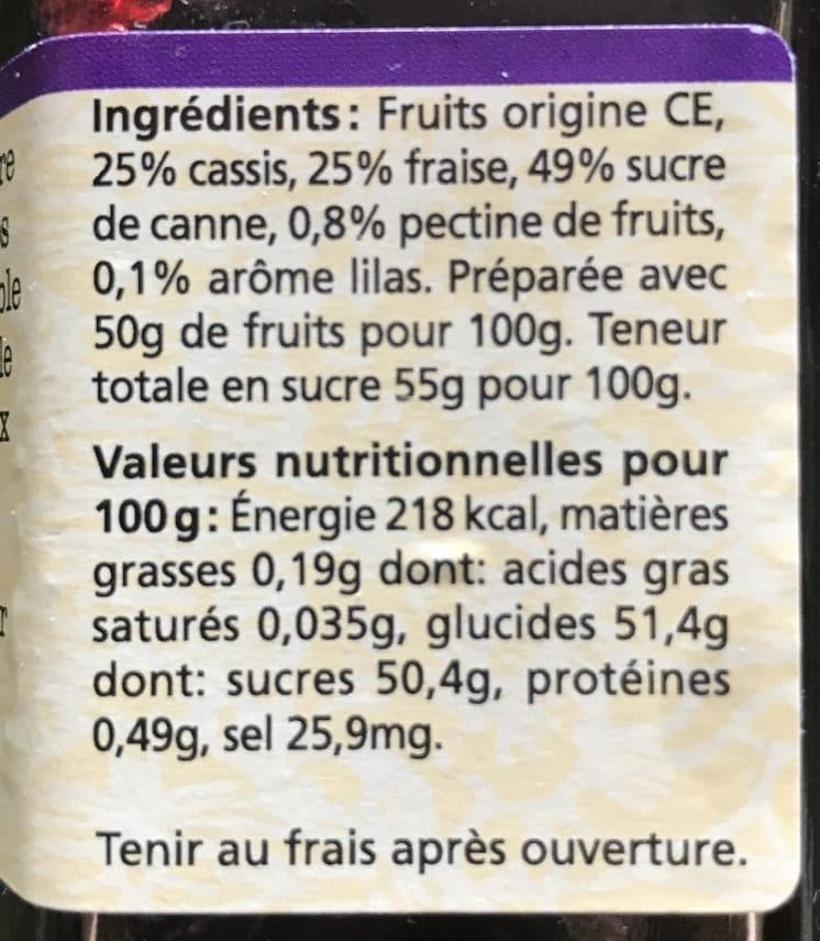 Du Bruit dans la Cuisine Confiture artisanale Cassis Lila Fraise packshot
