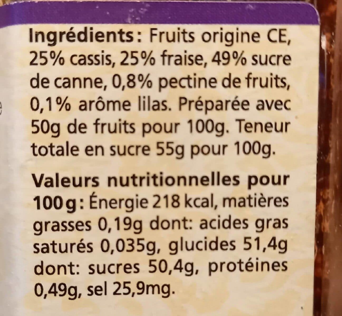 Du Bruit dans la Cuisine Confiture artisanale Cassis Lila Fraise packshot