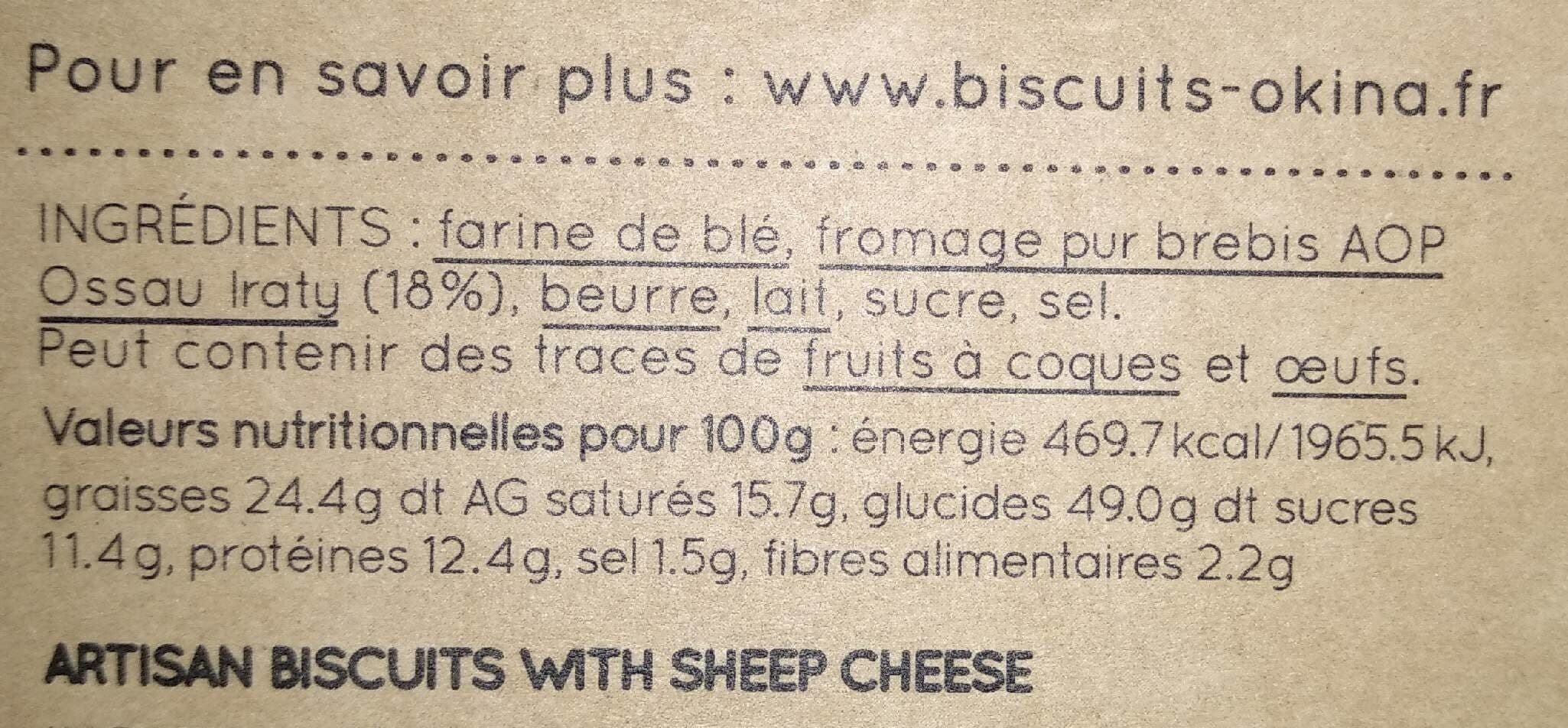 Okina Biscuits fromage de brebis packshot