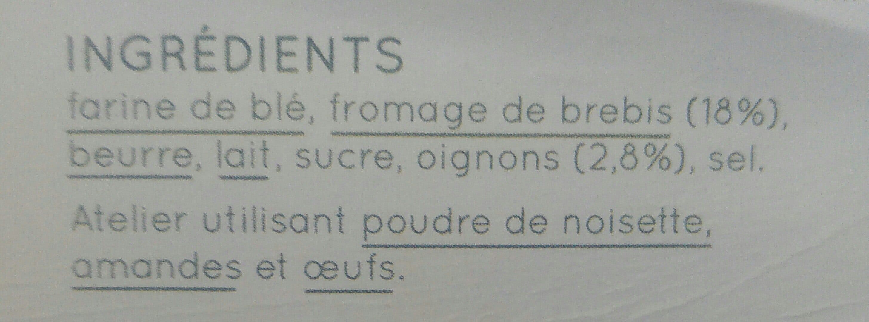 Open Food Facts Biscuit fromage de brebis et oignons packshot
