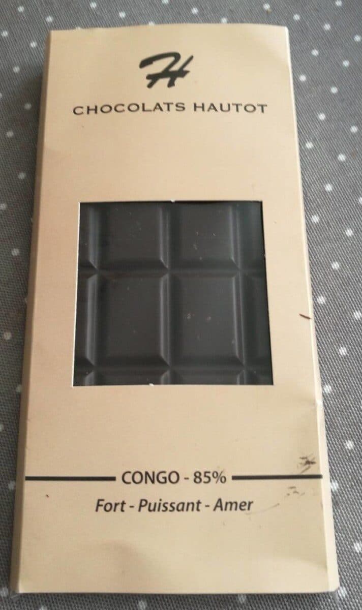 Chocolats Hautot Chocolat Noir - Congo 85% packshot