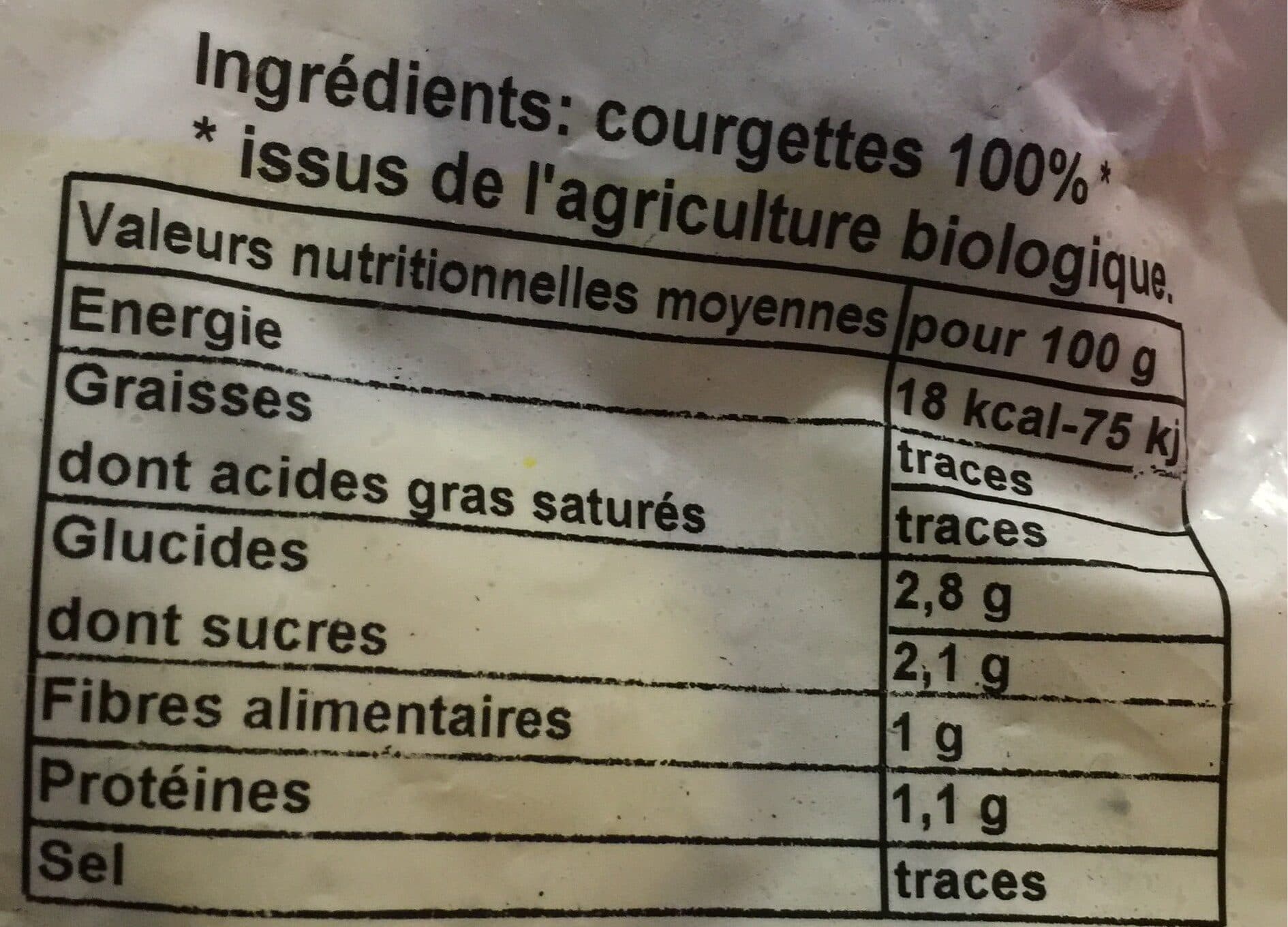 Bioregard Courgettes rondelles surgelées packshot